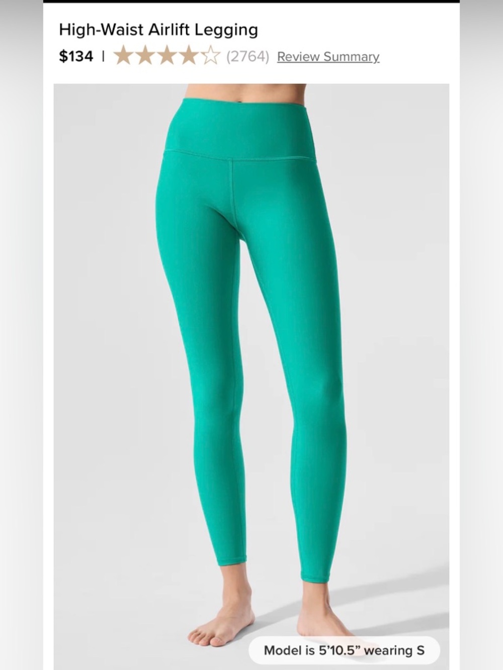ALO Yoga High-Waist Airlift Legging In Spruce Green SMALL NWOT - Picture 3 of 5